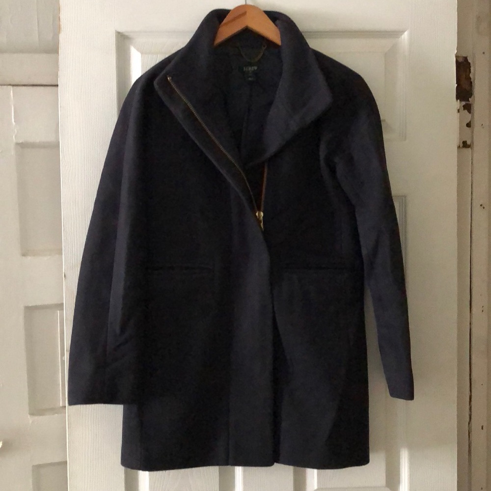 J Crew Navy Cocoon Coat